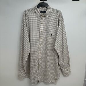 Polo Ralph Lauren Button Up Shirt Men’s 2XLT Tall Check Long Sleeve Multicolor